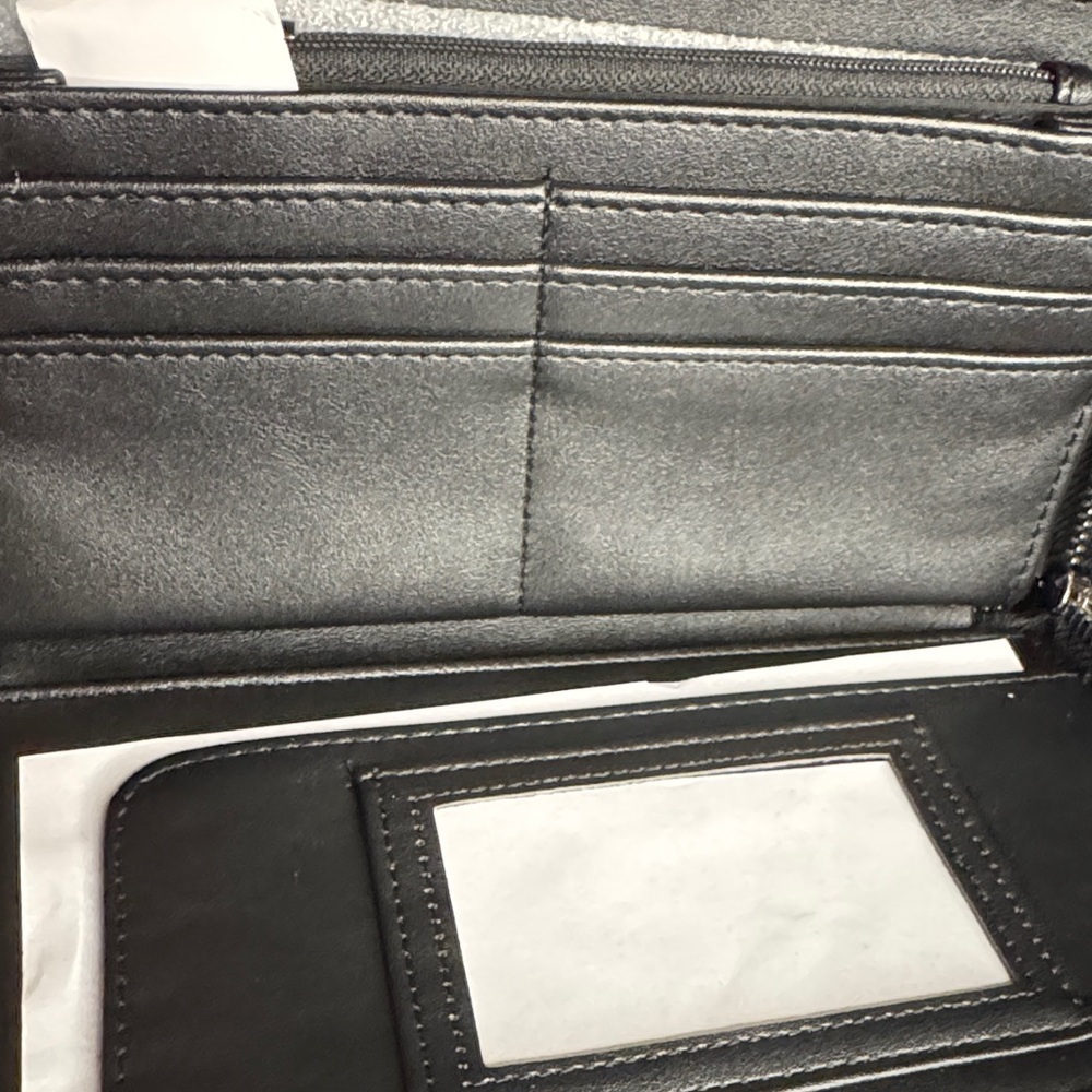Betsey Johnson Black Embossed Wristlet with Silver Accents - Picture 7 of 7